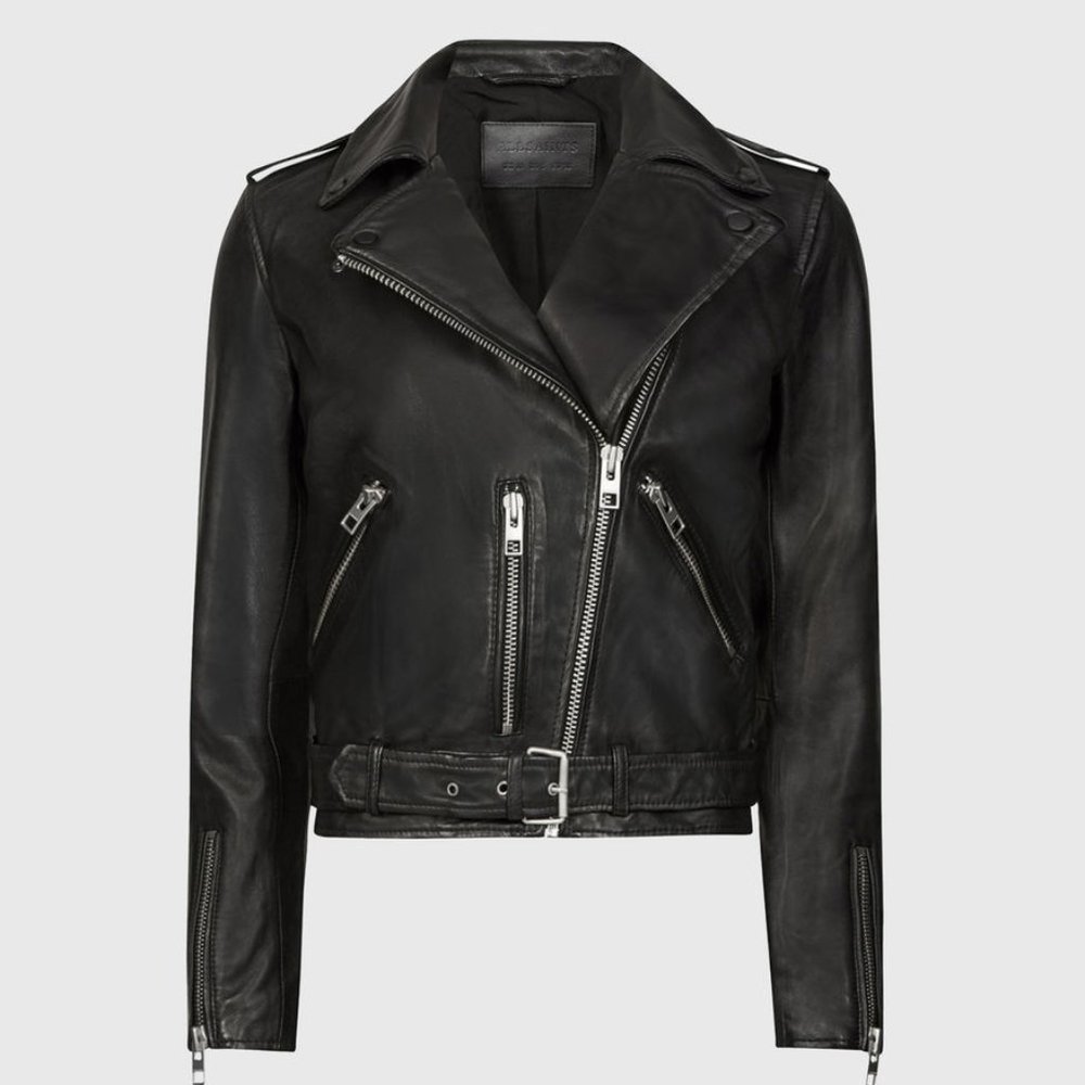 NWT ALL SAINTS BALFERN LEATHER BIKER JACKET (SZ 2)